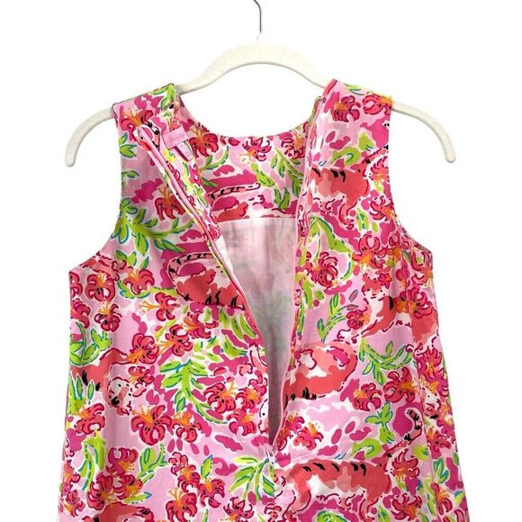 Lilly Pulitzer Call Me Kitty Cat Pink Delia Dress Girls Size 14 - Picture 6 of 8